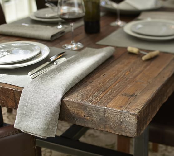 reclaimed rustic dining table