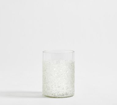 Icy Textured Handcrafted Glass Hurricane Candleholder | Pottery Barn