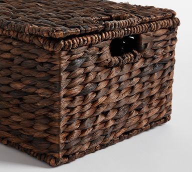 Raleigh Handwoven Seagrass Lidded Baskets | Pottery Barn