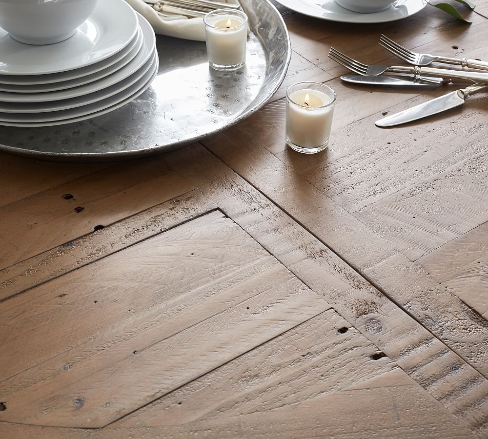 Hart Round Reclaimed Wood Pedestal Extending Dining Table Pottery Barn