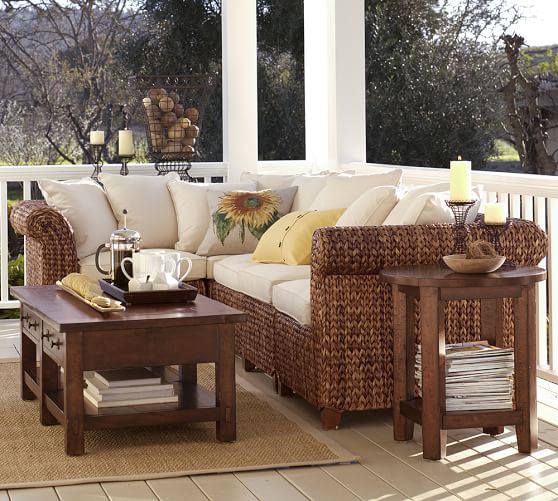 pottery barn living room end tables