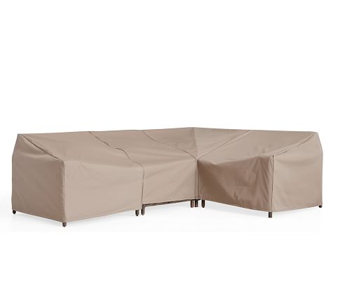Torrey Custom-Fit Outdoor Furniture Covers - 4-Piece Roll Arm Wedge-Corner Sectional Set
