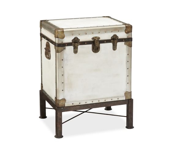 white trunk end table