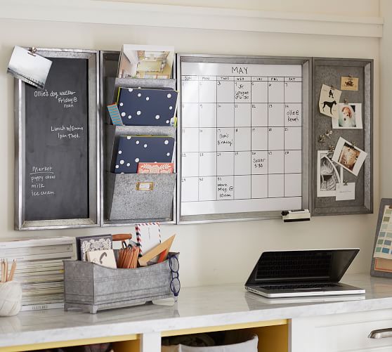 Galvanized System White Board Calendar Pottery Barn