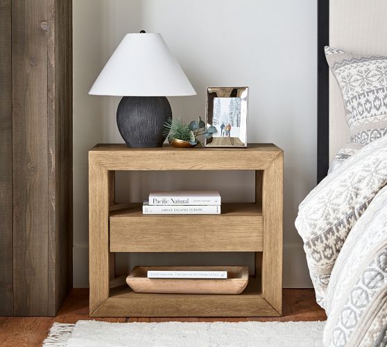 pottery barn white side table