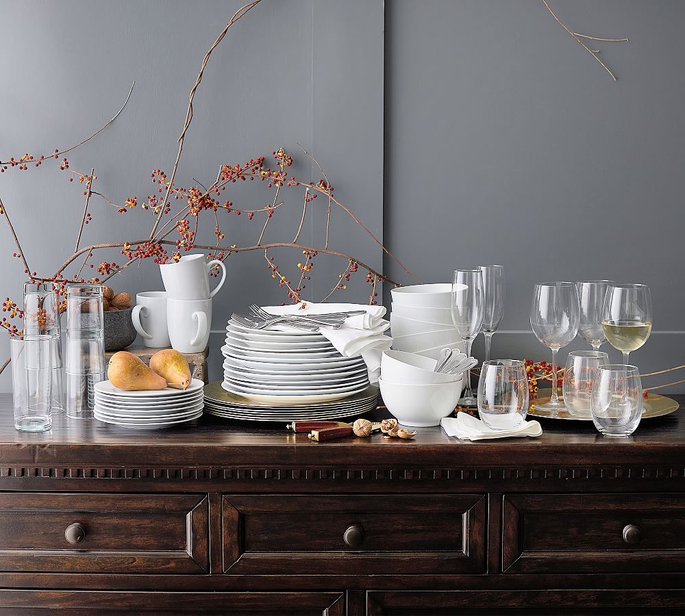 Caterer's Box Porcelain Cereal Bowls Set of 12 Pottery Barn