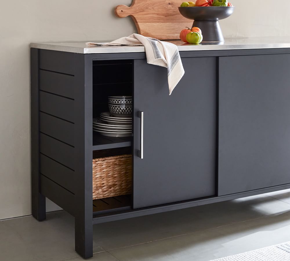 Malibu Metal Outdoor Kitchen Double Pottery Barn