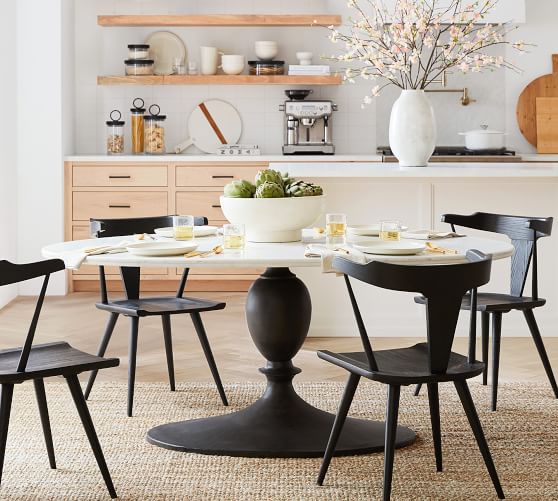 round oval kitchen table