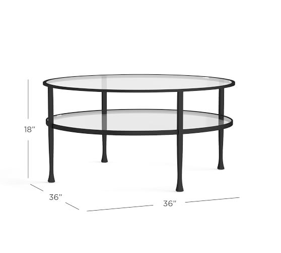 36 round glass top coffee table