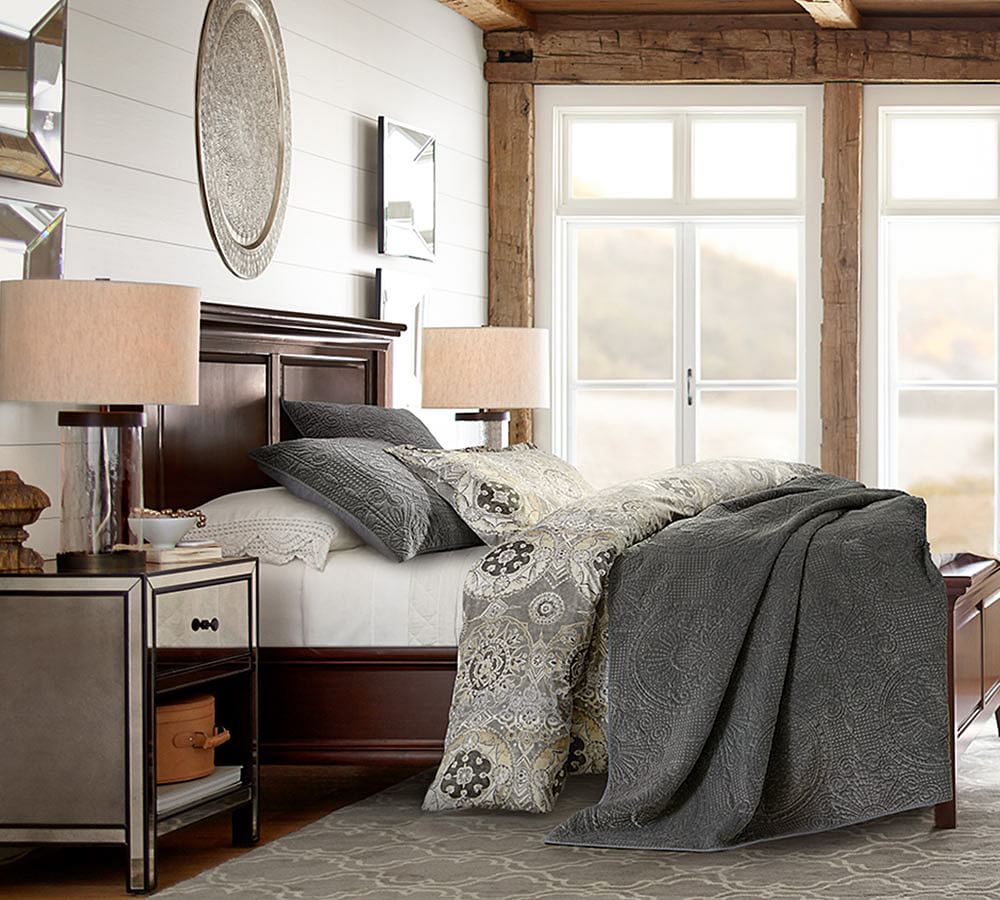 Velvet Medallion Quilt & Sham Velvet Bedding Pottery Barn