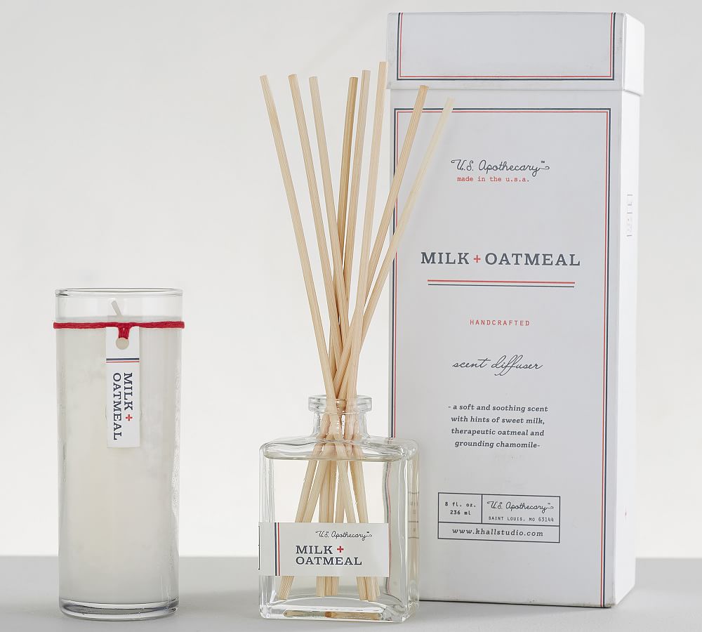 U.S. Apothecary Milk + Oatmeal Candle & Diffuser Pottery Barn