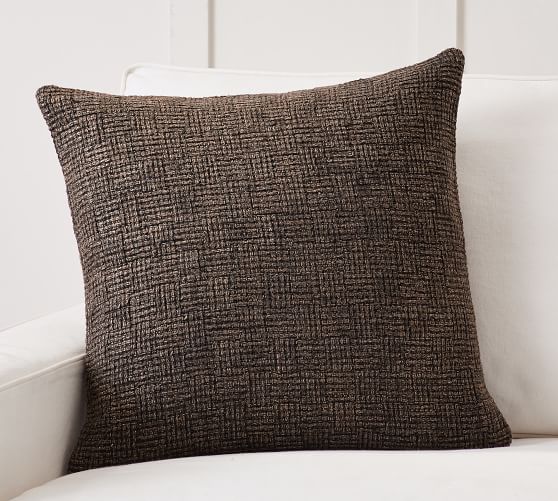 Ivy Linen Textured Throw Pillow Cover Pottery Barn