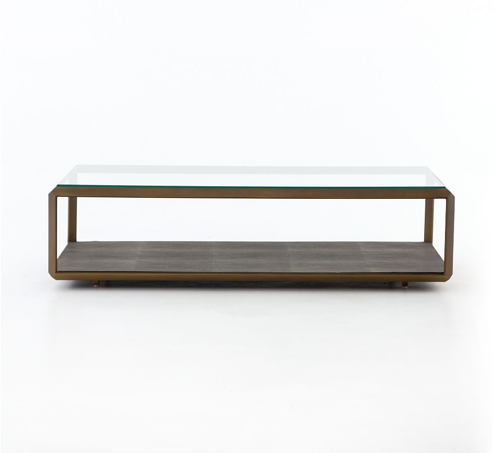 Doncaster Rectangular Shagreen Coffee Table Pottery Barn