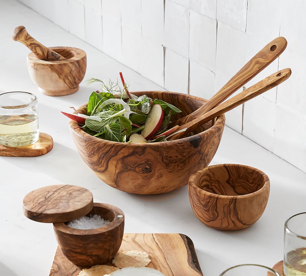 Olive Wood Salad Bowl Pottery Barn