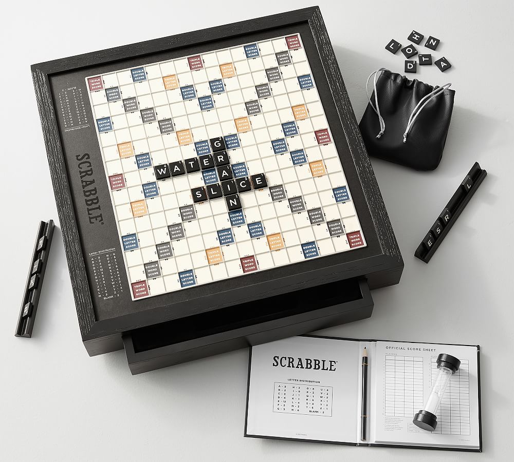 Wooden Scrabble Board Game - Luxury Edition | Pottery Barn