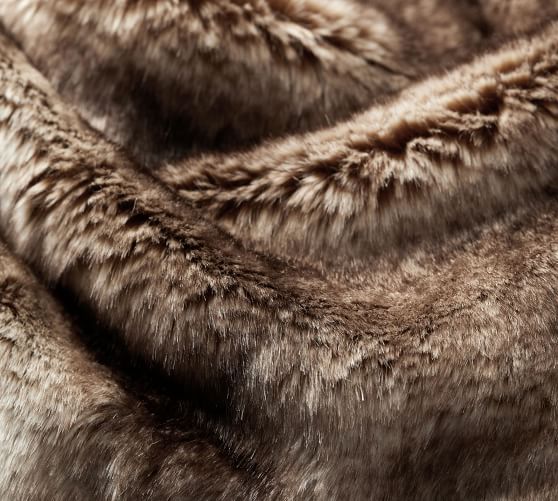 Faux Fur Ombre Throw Blankets | Pottery Barn