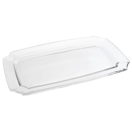 Grace Pressed Glass Serving Tray Pottery Barn