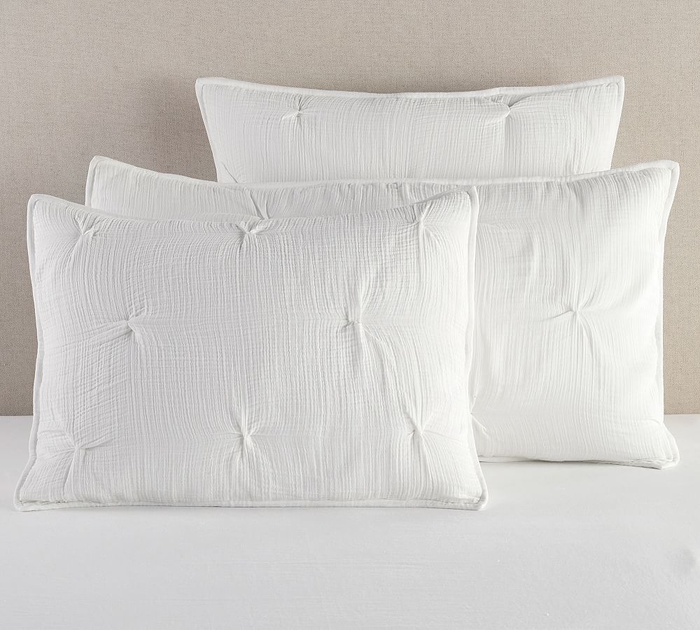 Soft Cotton Handcrafted Quilted Sham Pottery Barn