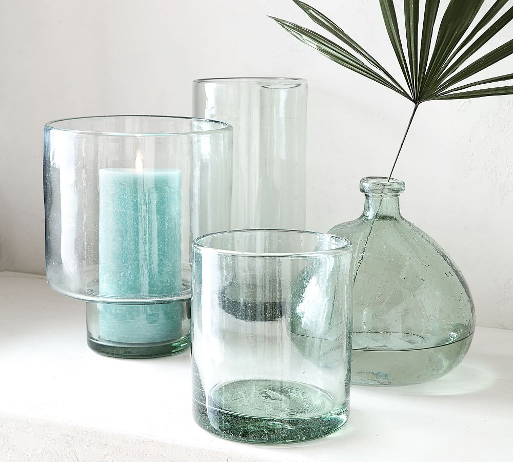 Playa Recycled Glass Display Hurricanes Candle Holder Pottery Barn
