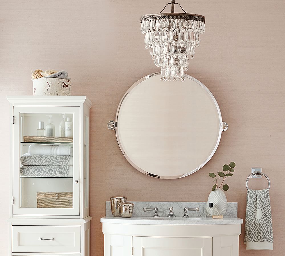 Kensington Pivot Round Wall Mirror Pottery Barn