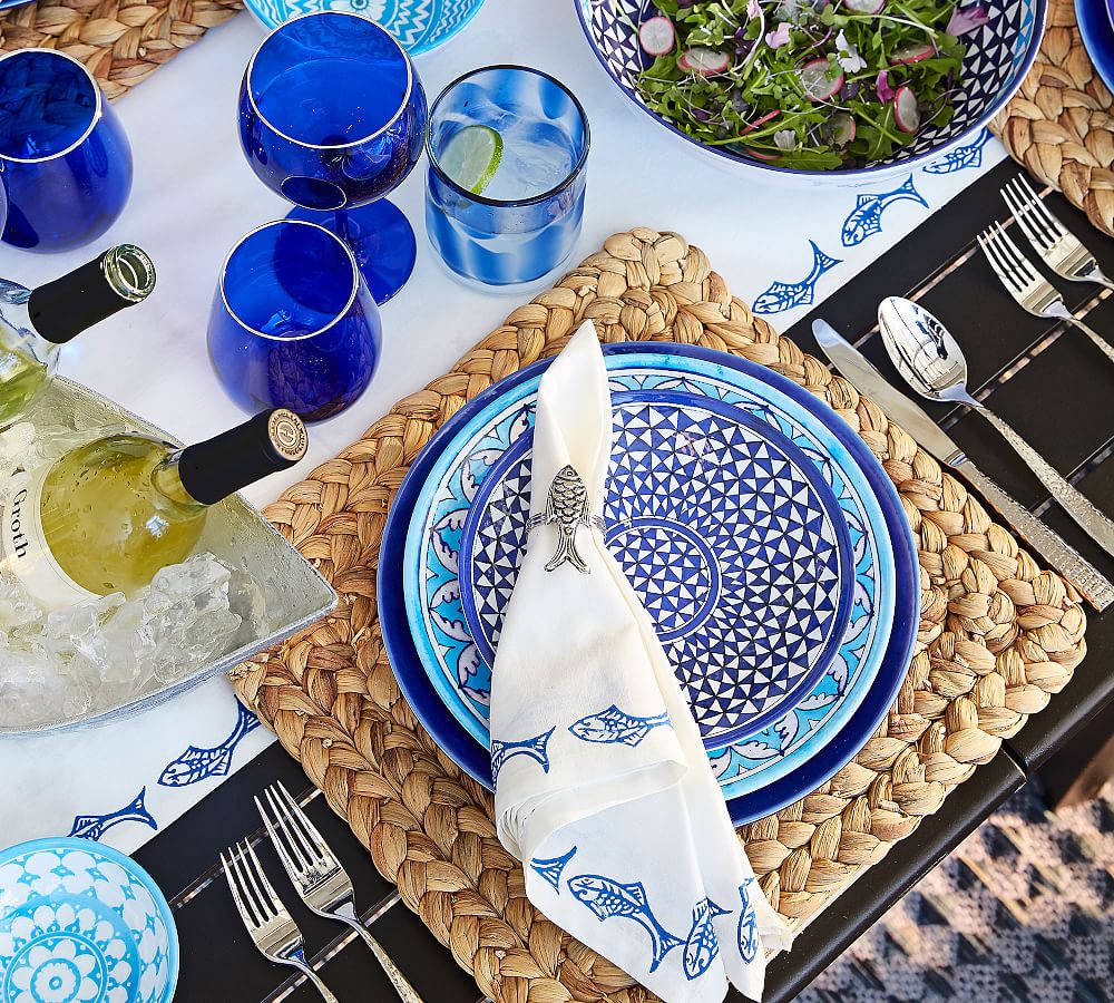 Water Hyacinth Square Placemat Pottery Barn