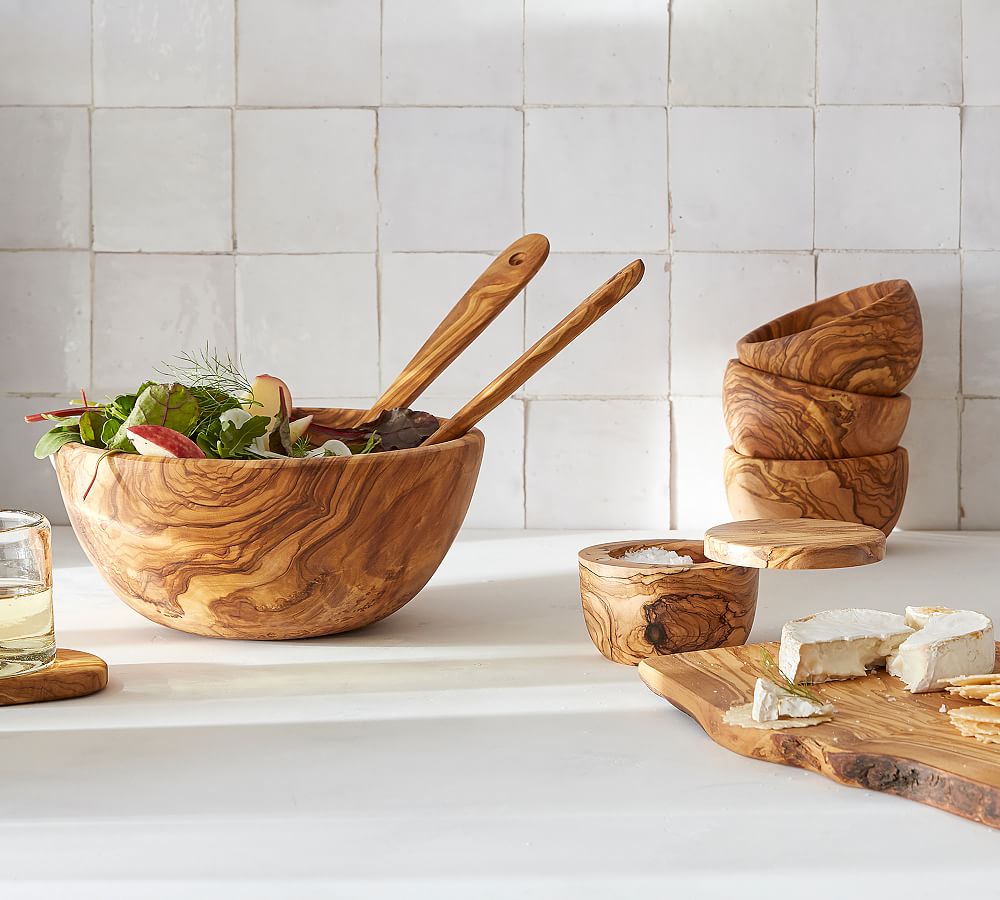 Olive Wood Salad Bowl Pottery Barn 1880