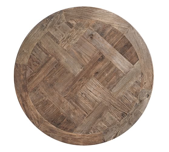 round parquet dining table