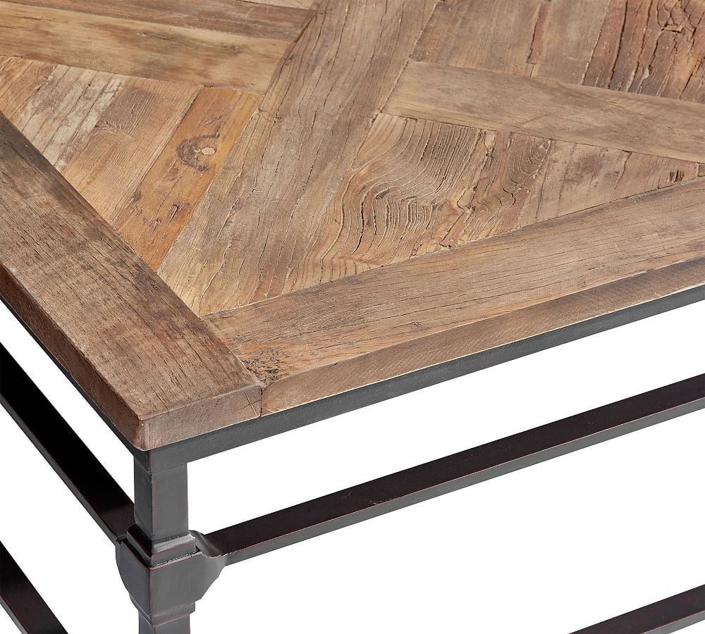 Parquet Square Reclaimed Wood Coffee Table Pottery Barn