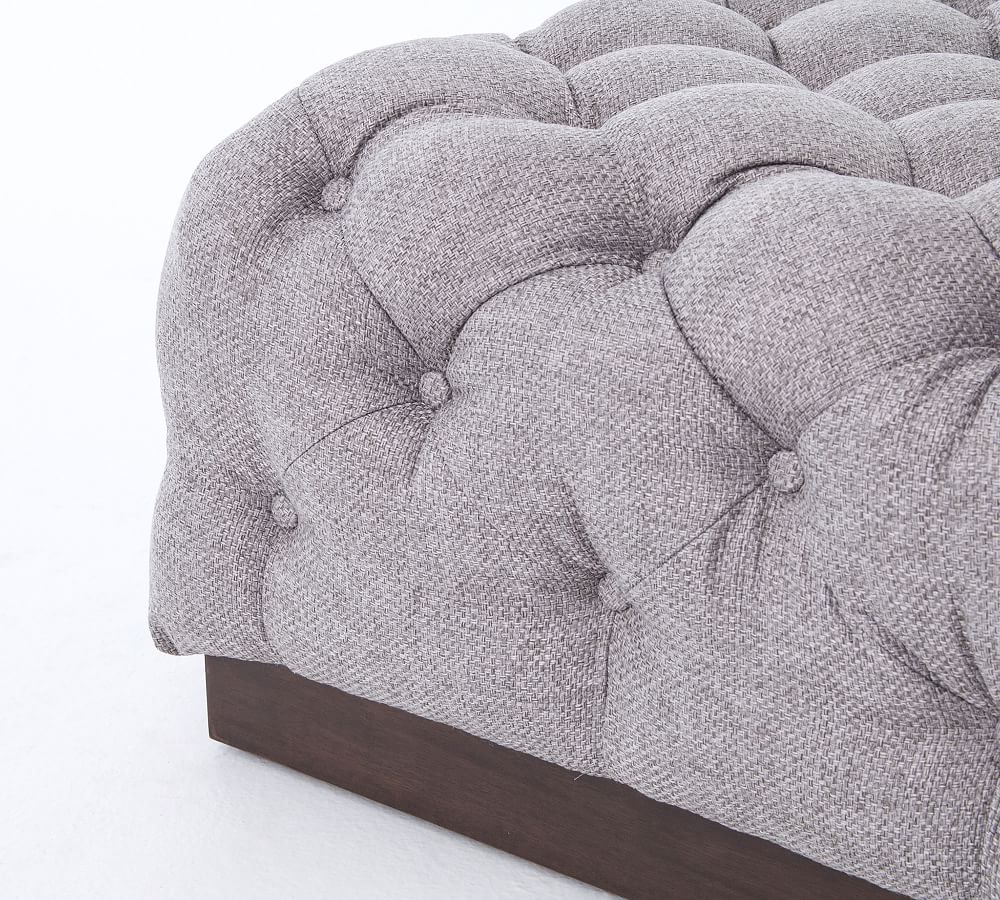 Cecil Tufted Ottoman Pottery Barn