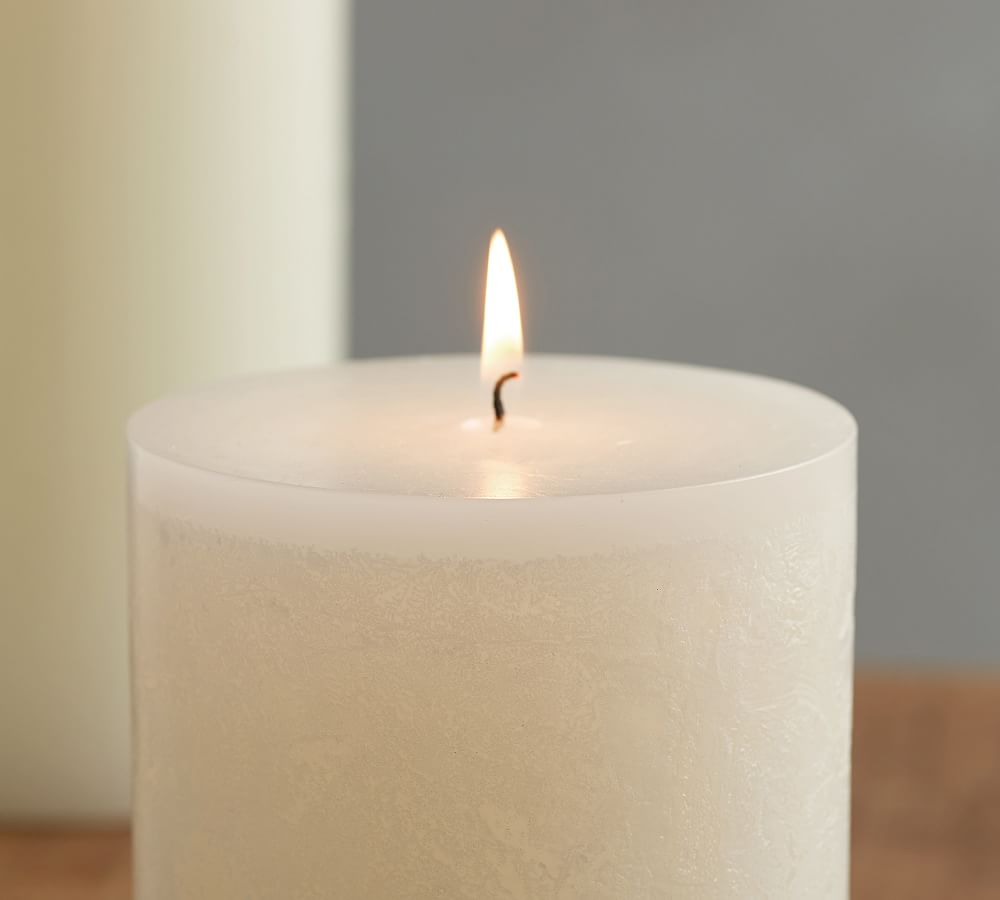 Scented Timber Pillar Candle - Paperwhite | Pottery Barn