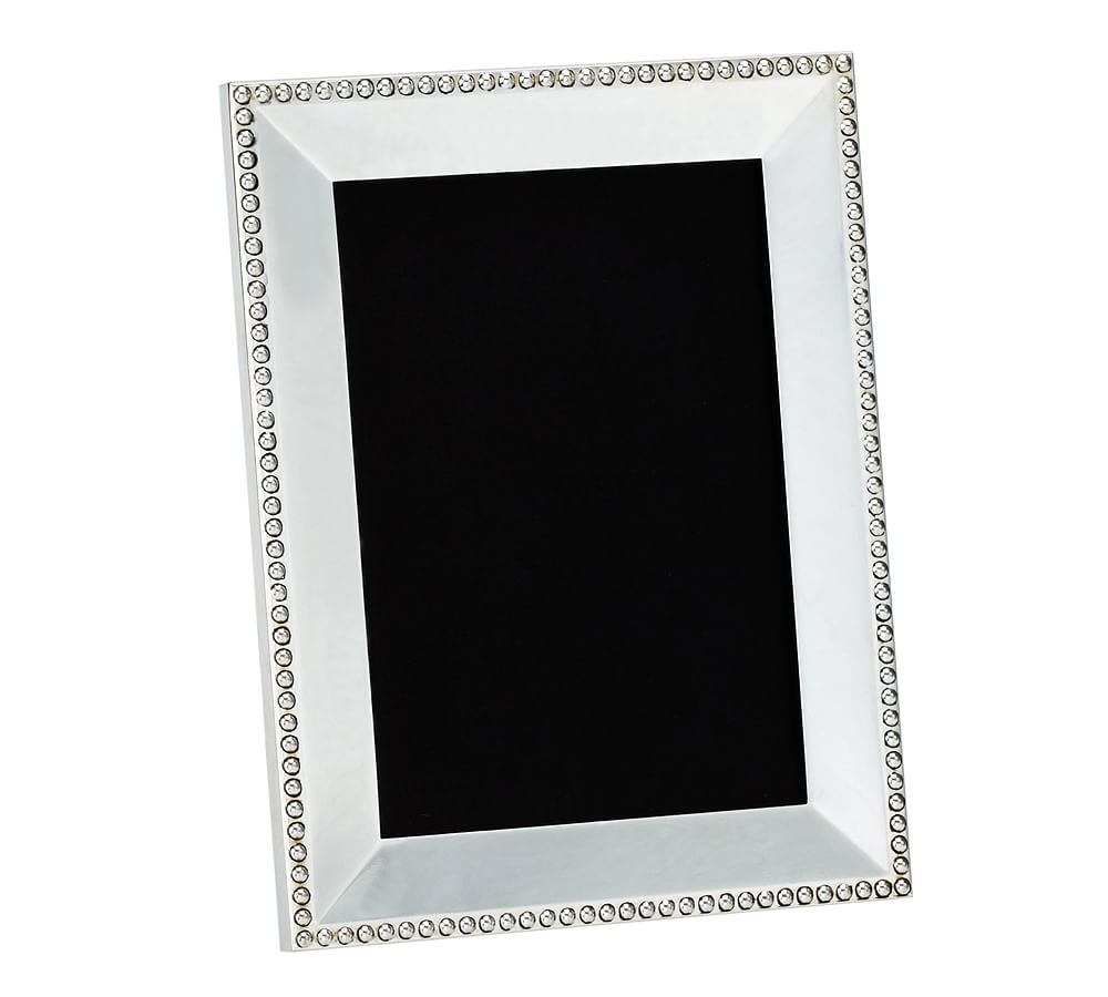Personalized SilverPlated Beaded Frames Pottery Barn