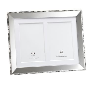 Personalized Silver-Plated Beaded Frames | Pottery Barn