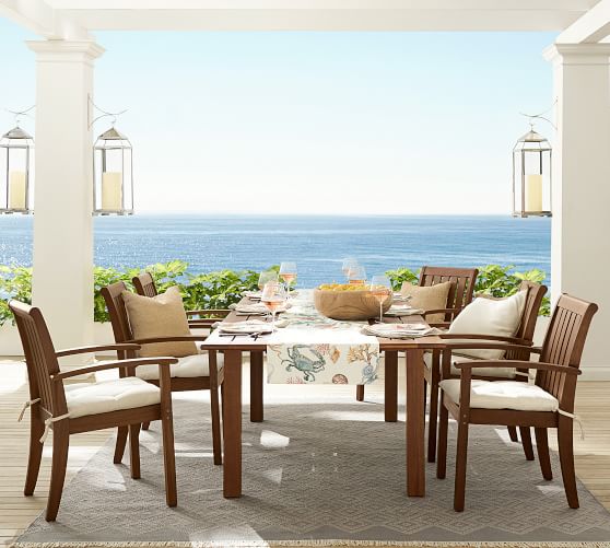 pottery barn chatham outdoor dining table