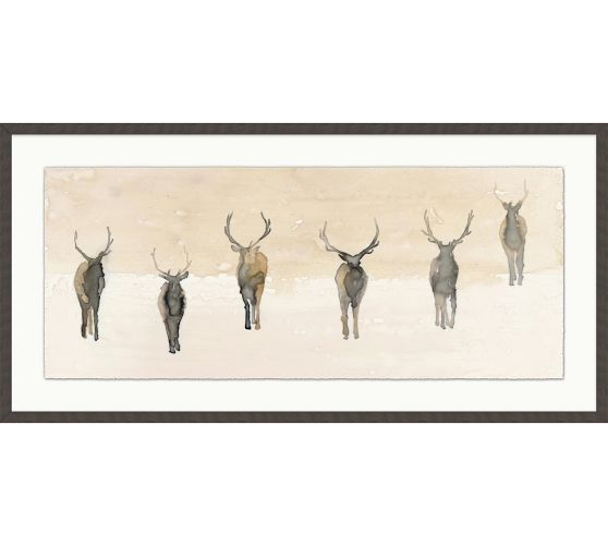 Approaching Herd Framed Print | Pottery Barn