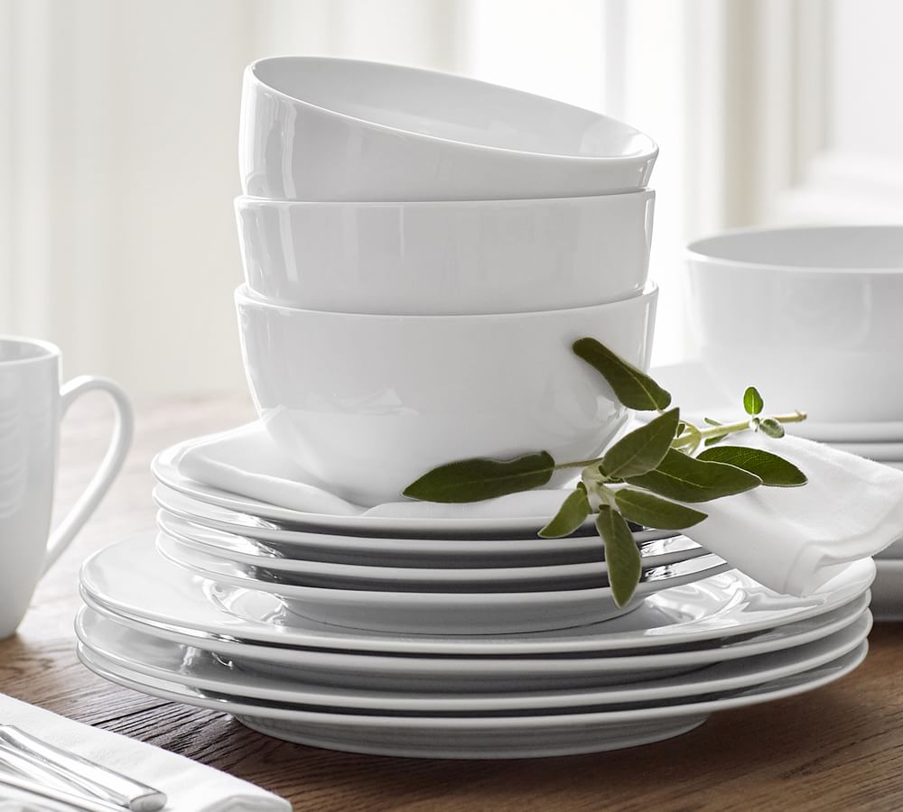 Design Crew Basics 16Piece Dinnerware Set Pottery Barn