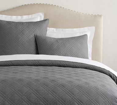 Essential Diamond Cotton Quilt & Sham | Pottery Barn