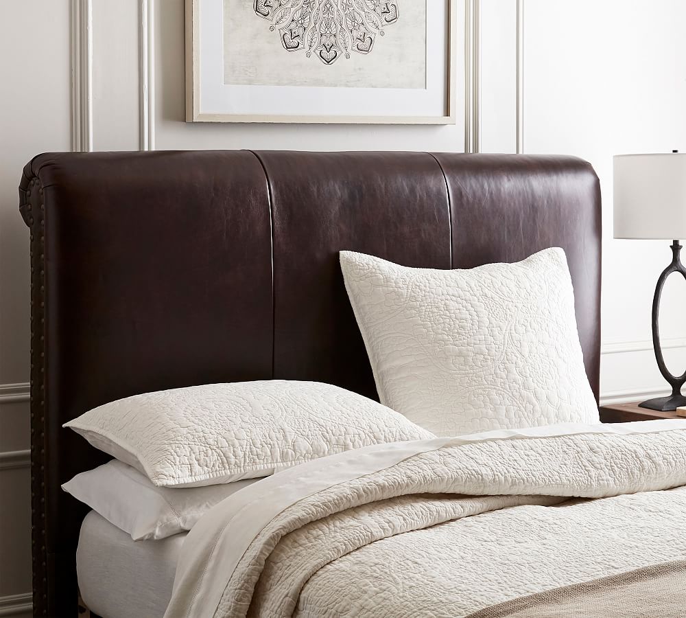 Chesterfield Leather Headboard | Pottery Barn