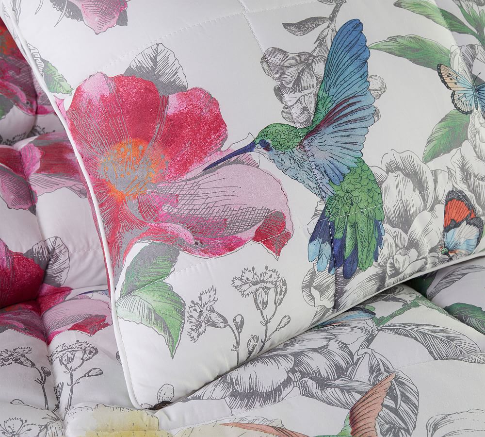 Hummingbird Cotton Comforter & Shams | Pottery Barn