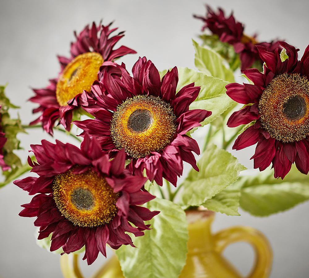 Harvest Sunflower Stem Artificial Flowers Pottery Barn