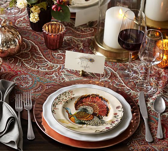 Gold Turkey Place Card Holders Set of 4 Pottery Barn