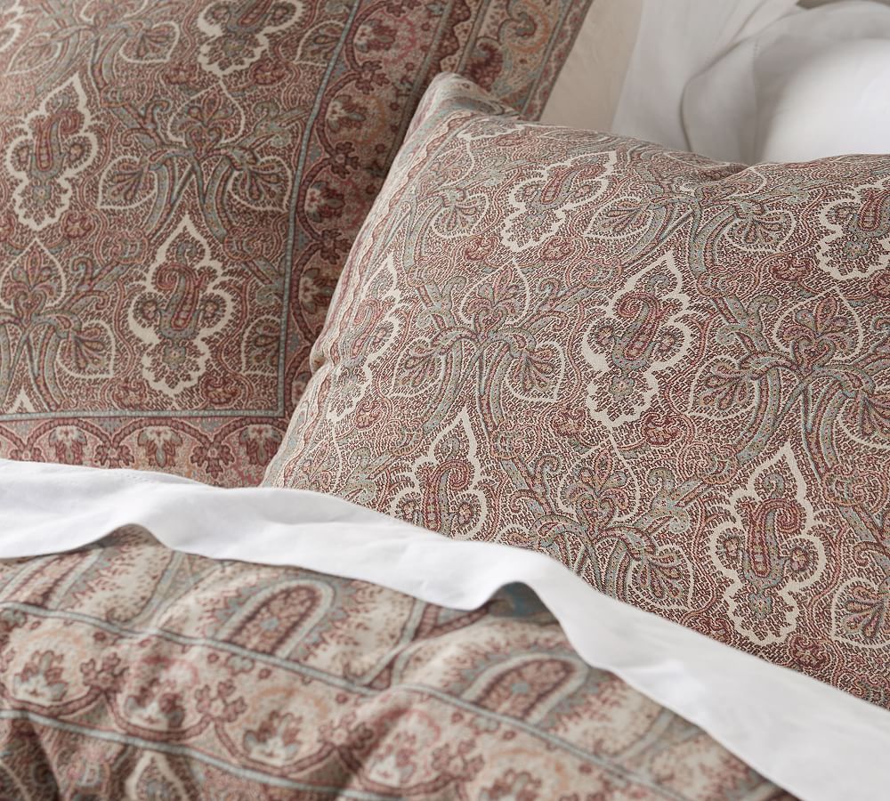 Wylie Paisley Print Cotton Patterned Duvet Cover & Sham Pottery Barn