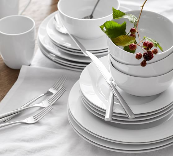 Design Crew Basics 16Piece Dinnerware Set Pottery Barn