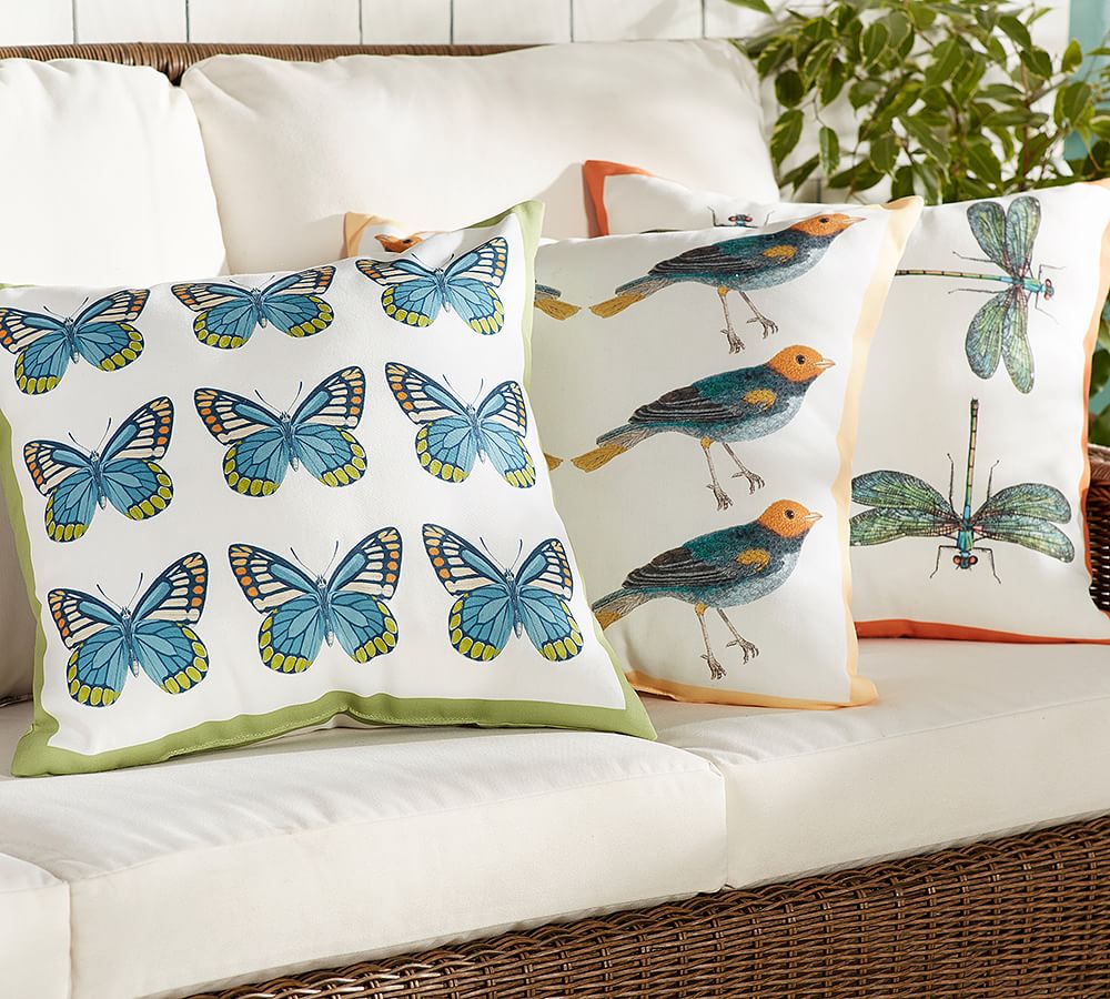 Dragonfly Skimmer Outdoor Throw Pillow Pottery Barn