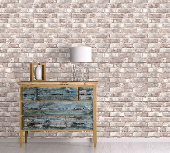 Brick Removable Wallpaper | Pottery Barn