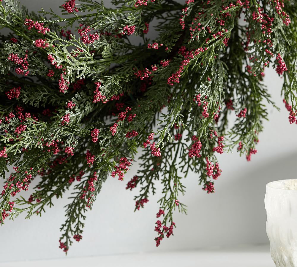 Faux Juniper Berry Wreath Pottery Barn