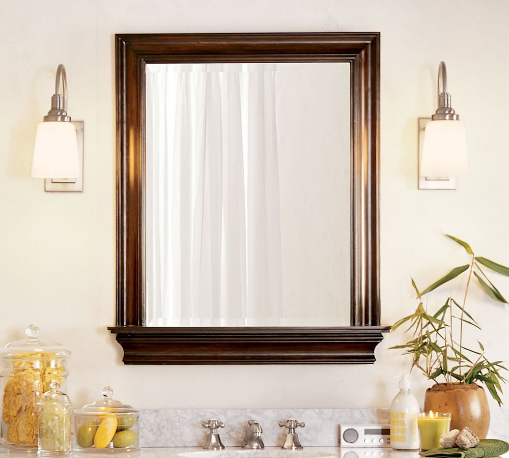 Metropolitan Wall Mirror with Shelf Pottery Barn