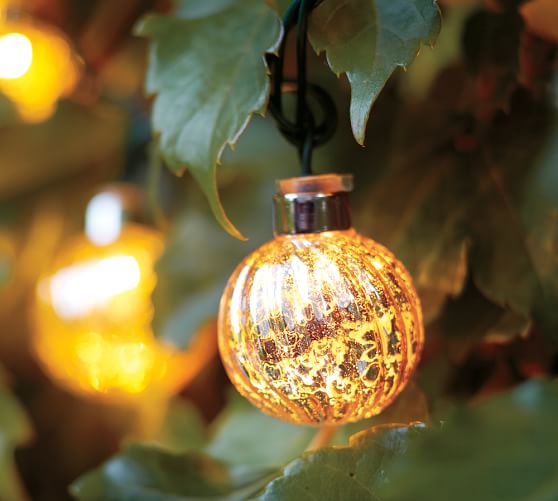 Silver Mercury Glass String Lights Pottery Barn