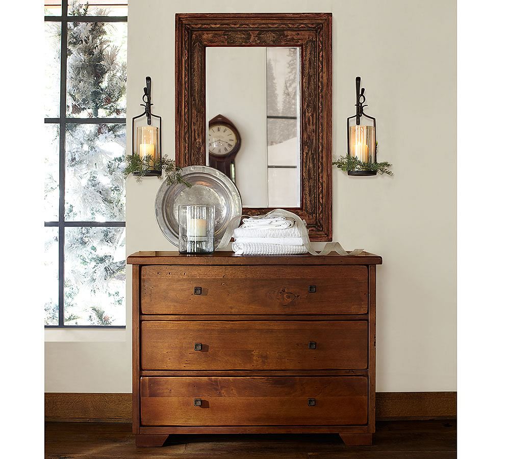 Santorini Painted Wall Mirror Pottery Barn