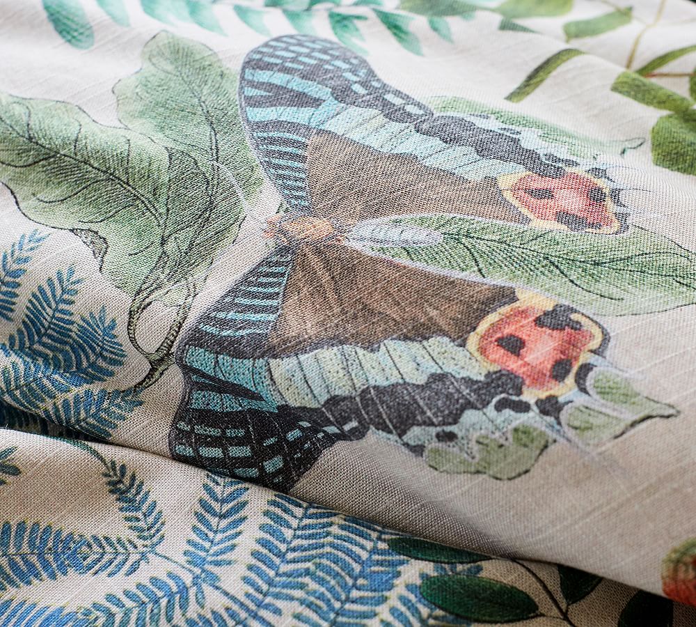 Victoria Botanical Print Duvet Cover & Shams Pottery Barn