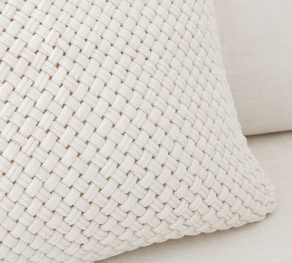 Odette Handwoven Textured Throw Pillow Cover Pottery Barn